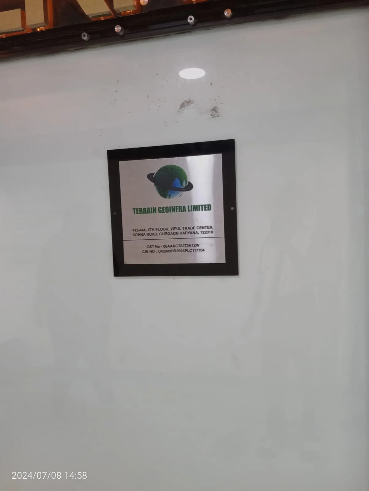 Black Border Name Plate