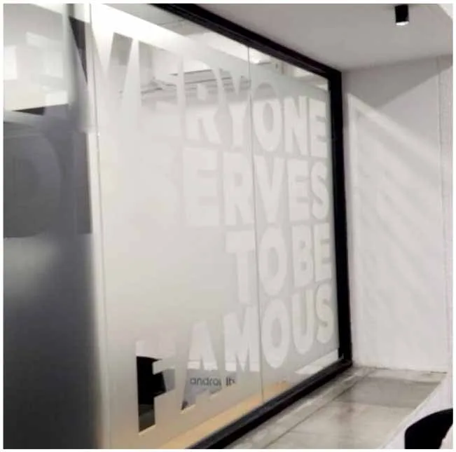 Frosted Cutting - signage times