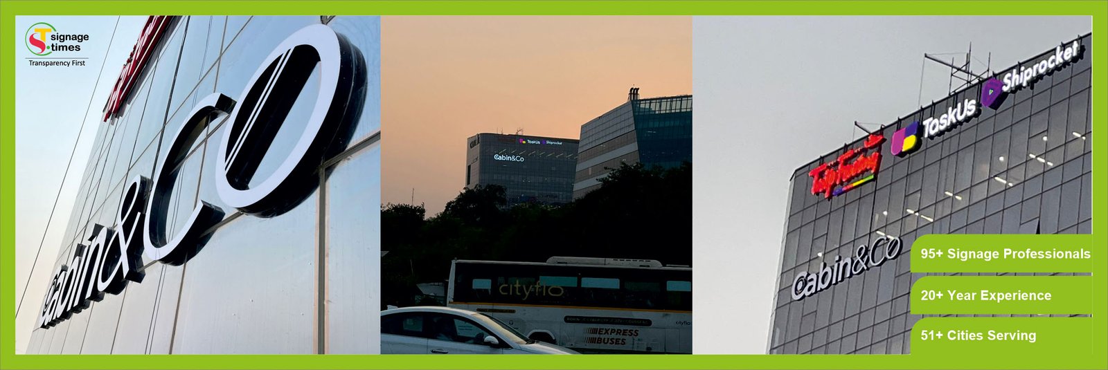 cabin & co signage taksus signage gurgaon - signage times