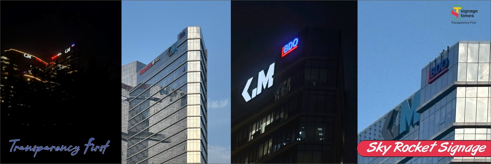 BDO Sky Top rocket Signage - Signage times