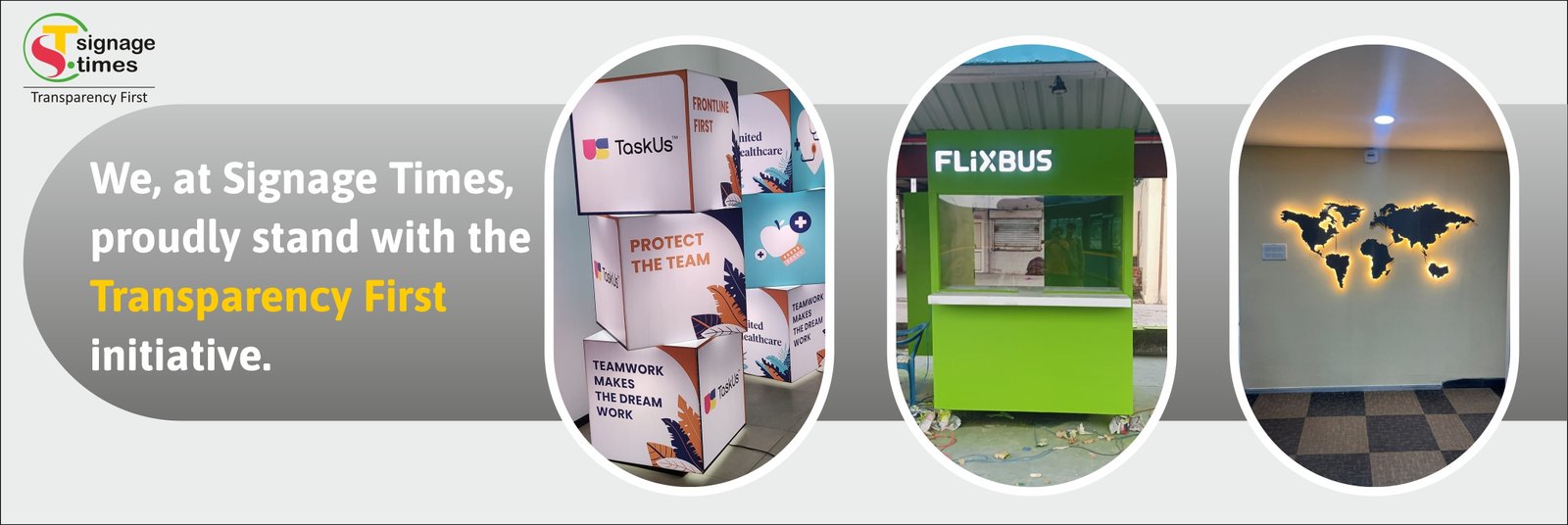 We at Signage Times produly stand with the transparency First initiative
