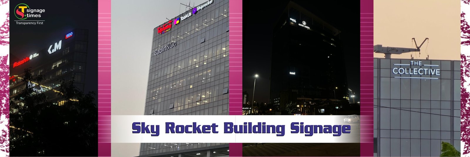 Sky Rocket Building Signage - signage times